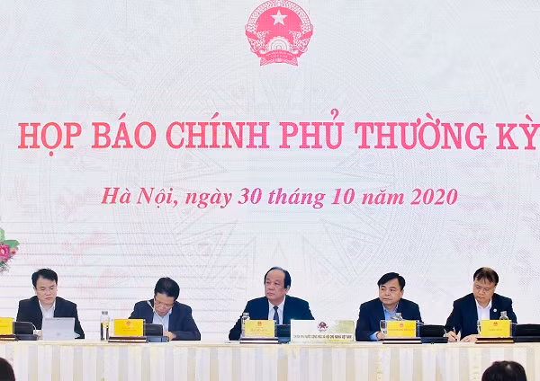 Bộ trưởng, Chủ nhiệm VPCP Mai Tiến Dũng chủ trì buổi họp báo