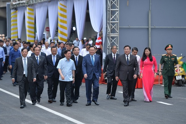 Lãnh đạo TP Hà Nội, Bộ Giao thông Vận tải dự lễ khánh thành công trình
