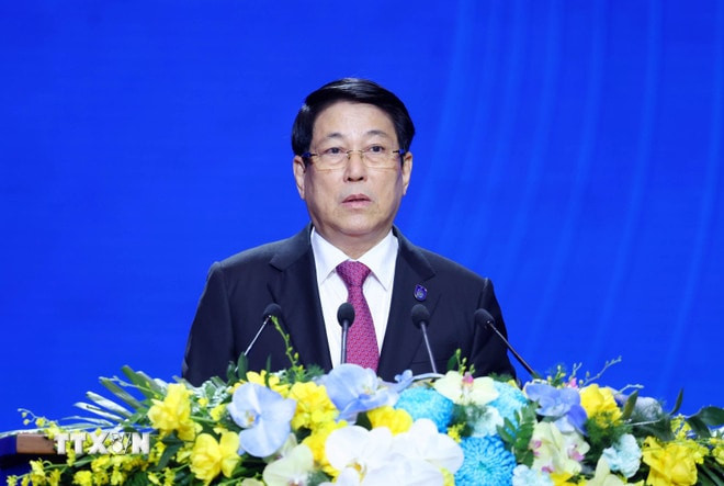 Chủ tịch nước Lương Cường phát biểu khai mạc Lễ mở ký và Hội nghị cấp cao Công ước của Liên hợp quốc về chống tội phạm mạng