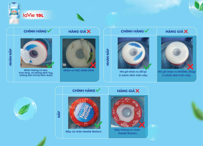 Hướng dẫn phân biệt sản phẩm LaVie 19L chính hãng Hướng dẫn phân biệt sản phẩm LaVie 19L chính hãng