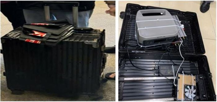 Trạm BTS giả trong vali du lịch trong vụ việc