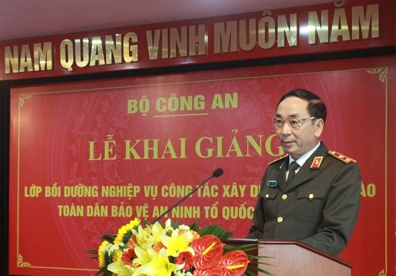 Trung tướng Trần Quốc Tỏ, Thứ trưởng Bộ Công an phát biểu tại Lễ khai giảng