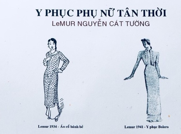 Quảng cáo áo dài Le Mur do họa sỹ Cát Tường thiết kế