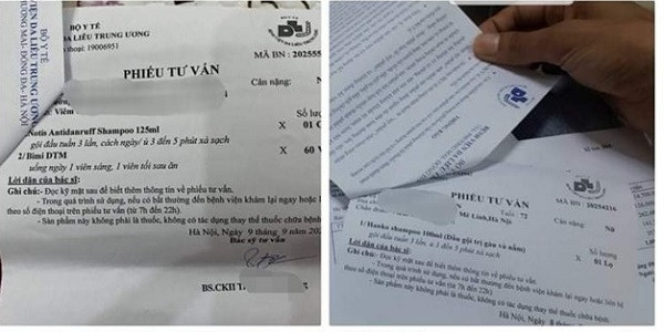Bác sĩ Bệnh viện Da liễu Trung ương kê "Phiếu tư vấn" đi kèm đơn thuốc cho người bệnh
