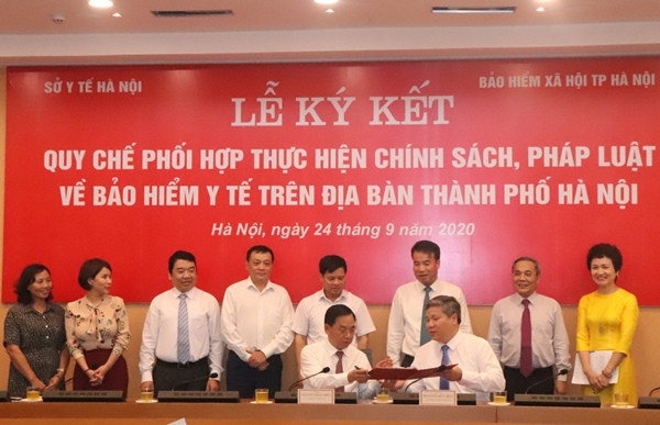 Giám đốc Sở Y tế và Giám đốc BHXH TP Hà Nội ký kết Quy chế phối hợp