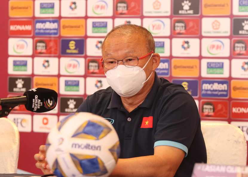 HLV Park Hang-seo đánh giá năng lực và khả năng thích của của học trò tốt lên nhờ những trận thua ở vòng loại cuối World Cup 2022