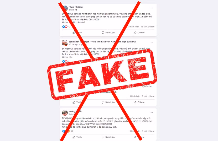 Bệnh viện Việt Đức khẳng định thông tin "có người chết não hiến tạng..." là tin giả