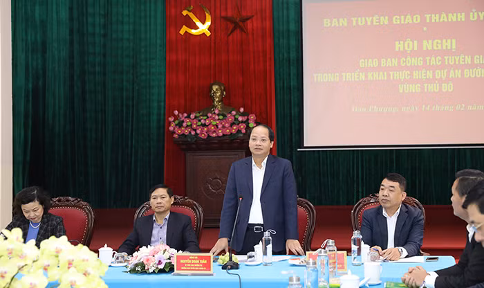 Trưởng ban Tuyên giáo Thành ủy Nguyễn Doãn Toản phát biểu kết luận Hội nghị Trưởng ban Tuyên giáo Thành ủy Nguyễn Doãn Toản phát biểu kết luận Hội nghị