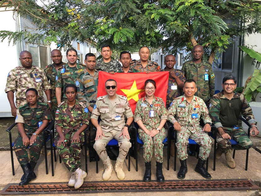 Các sĩ quan Việt Nam tham gia lực lượng gìn giữ hòa bình Liên hợp quốc ở Nam Sudan