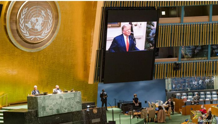 Tổng thống Mỹ Donald Trump phát biểu tại Đại hội đồng Liên hợp quốc lần thứ 75