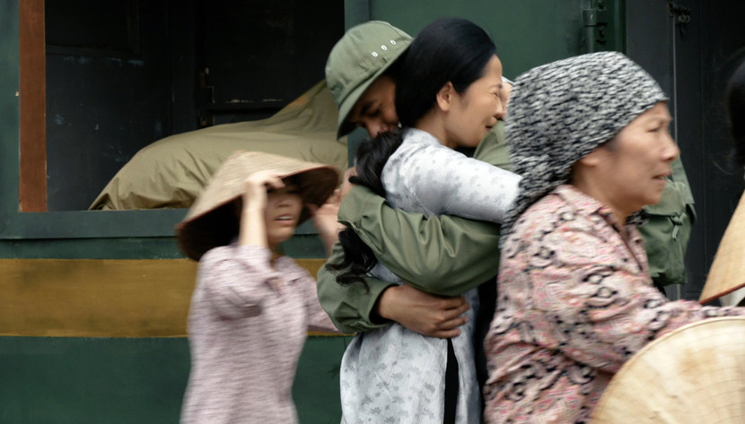 Một cảnh trong “Mưa đỏ”