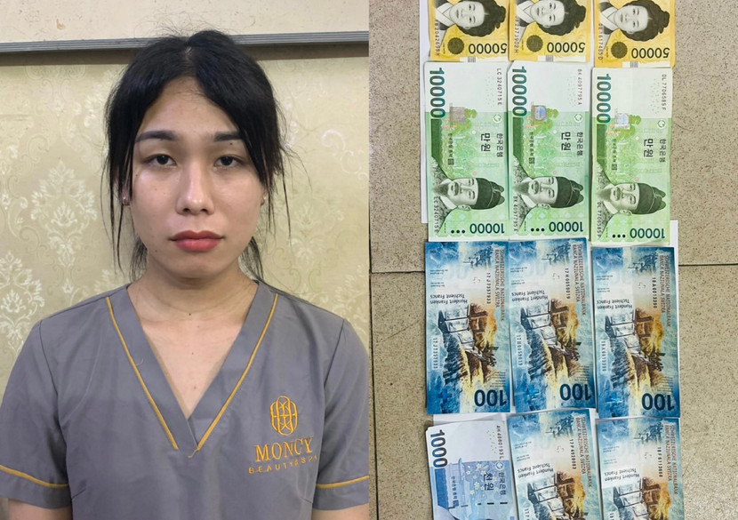 Đối tượng Nông Mạnh Hùng cùng số tiền trộm cắp được của nam du khách người Thuỵ Sĩ Đối tượng Nông Mạnh Hùng cùng số tiền trộm cắp được của nam du khách người Thuỵ Sĩ