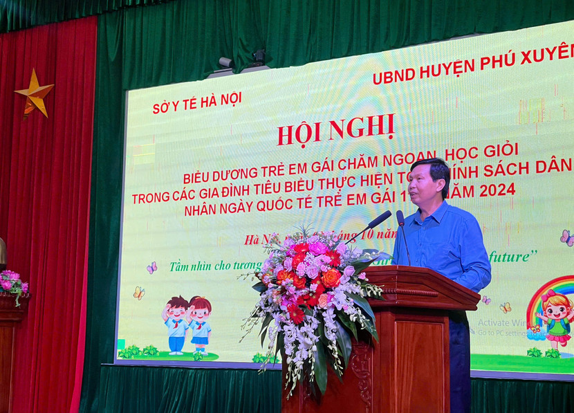 Phó Giám đốc Sở Y tế Hà Nội Trần Văn Chung phát biểu Phó Giám đốc Sở Y tế Hà Nội Trần Văn Chung phát biểu