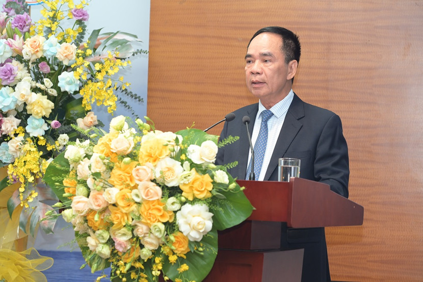 T.S Nguyễn Quốc Thập - Chủ tịch Hội DKVN phát biểu tại buổi lễ.