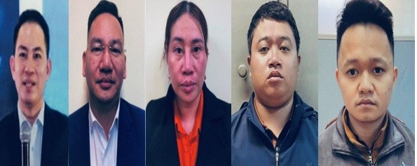 Các bị can trong vụ án.