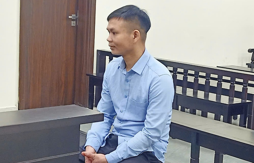 Bị cáo Nguyễn Văn Hiền tại phiên tòa.