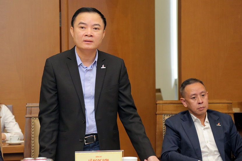 Tổng giám đốc Petrovietnam Lê Ngọc Sơn phát biểu tại buổi lễ.