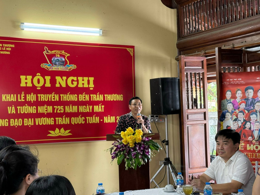 Nhà viết kịch, tổng đạo diễn chương trình nghệ thuật “Âm vang Trần Thương – Ngàn năm sử tích” thông tin về sự kiện.