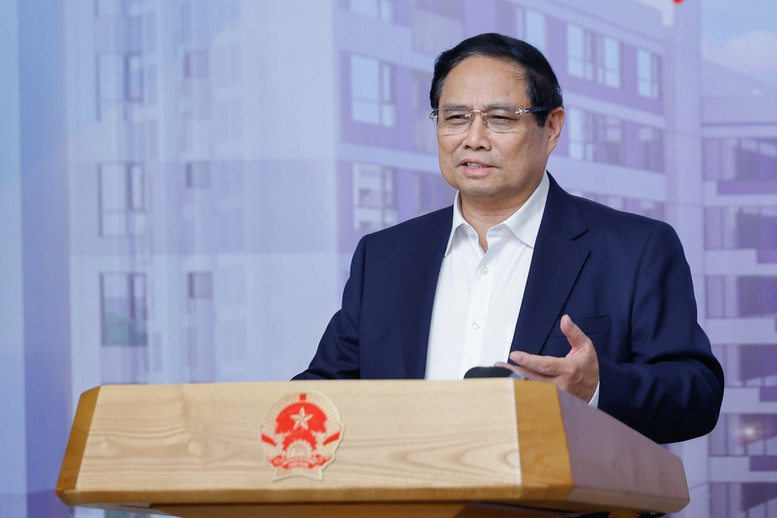 Thủ tướng Chính phủ Phạm Minh Chính phát biểu chỉ đạo tại hội nghị (Ảnh: VGP)