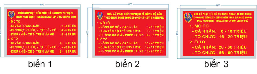 Các biển thông báo này có tác dụng nhắc nhở và tuyên truyền để người dân nắm bắt kịp thời các quy định mới