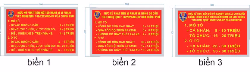 Các biển thông báo này có tác dụng nhắc nhở và tuyên truyền để người dân nắm bắt kịp thời các quy định mới