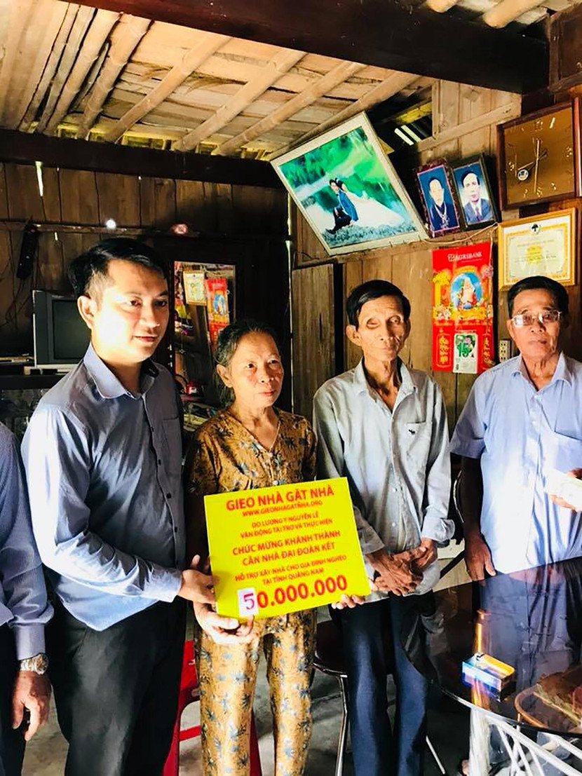 Quỹ Xây nhà gặt nhà đã giúp đỡ nhiều gia đình nghèo tại Quảng Nam xây dựng căn nhà mới