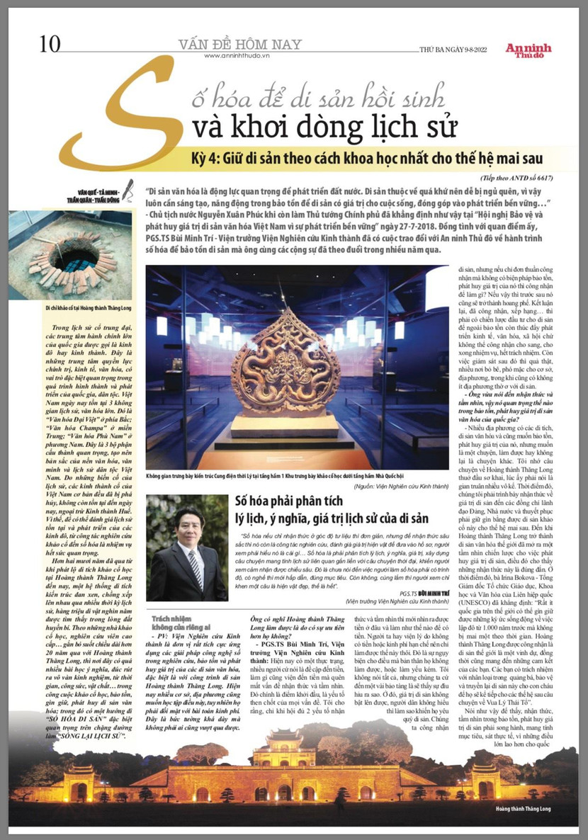Kỳ 4: Giữ di sản theo cách khoa học nhất cho thế hệ mai sau Chuyện của thế giới: Để di sản không bao giờ tan biến