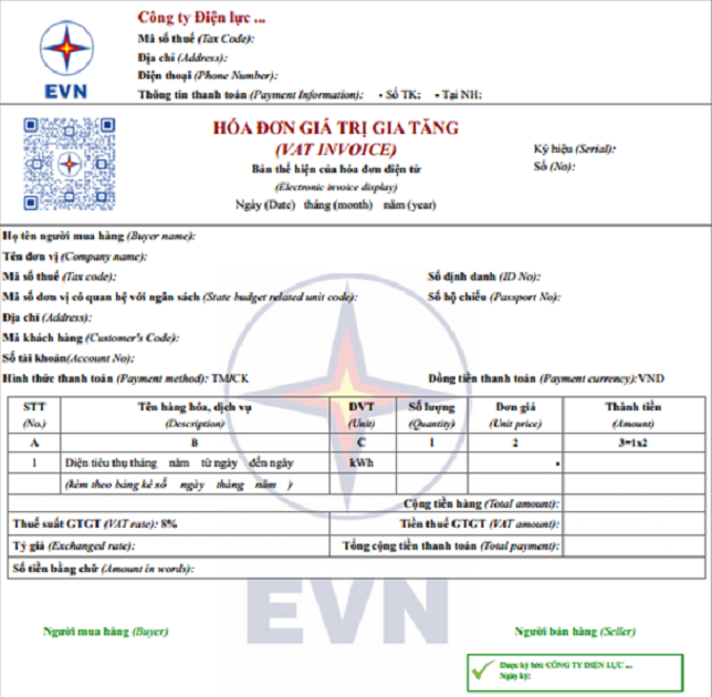 Mẫu hóa đơn tiền điện mới, áp dụng từ tháng 6-2025 Mẫu hóa đơn tiền điện mới, áp dụng từ tháng 6-2025