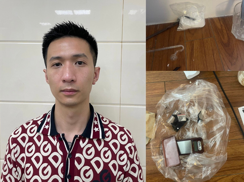 Nguyễn Đức Hạnh và số ma túy được tìm thấy trong phòng trọ Nguyễn Đức Hạnh và số ma túy được tìm thấy trong phòng trọ