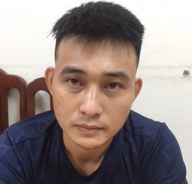 Ngọ Đức Thuận thời điểm bị bắt giữ ngay sau khi gây án mạng.