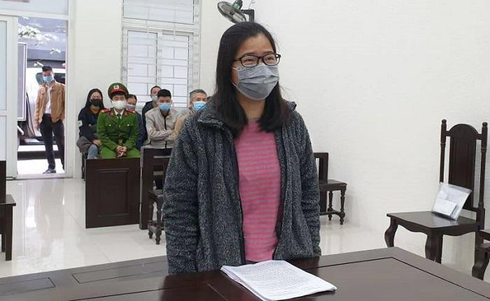 Bị cáo Nguyễn Thị Kim Anh tại phiên tòa. Bị cáo Nguyễn Thị Kim Anh tại phiên tòa.