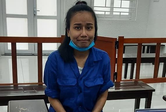 Phạm Thùy Linh tại phiên tòa phúc thẩm.