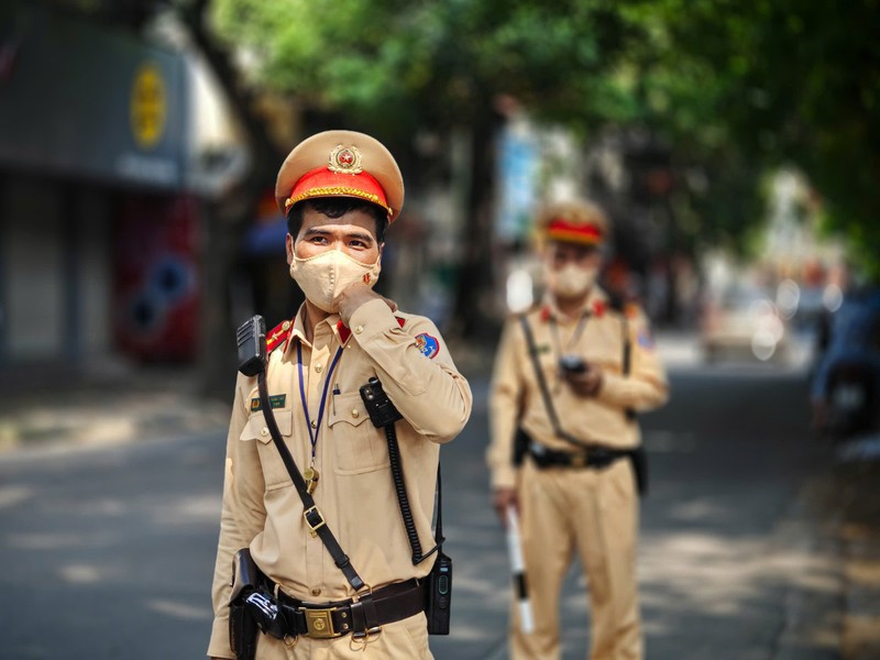 Lực lượng Cảnh sát giao thông tuần tra trên các tuyến trọng điểm