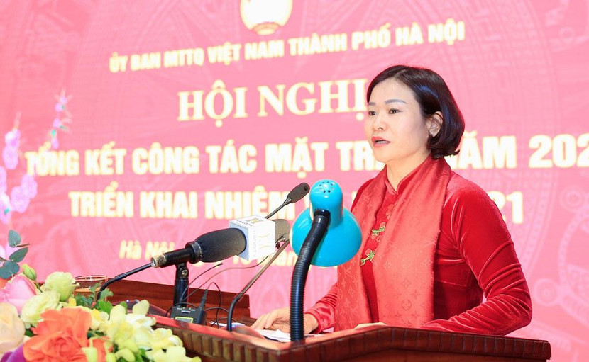 Phó Bí thư Thường trực Thành ủy Hà Nội Nguyễn Thị Tuyến phát biểu tại hội nghị Phó Bí thư Thường trực Thành ủy Hà Nội Nguyễn Thị Tuyến phát biểu tại hội nghị