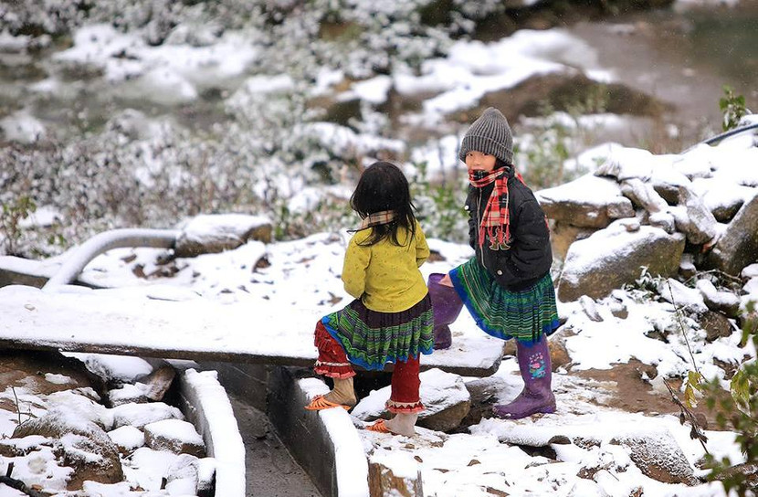 Hình ảnh của giá lạnh và băng tuyết ở nhiều địa phương miền núi Việt Nam trong những ngày rét đậm, rét hại vừa qua