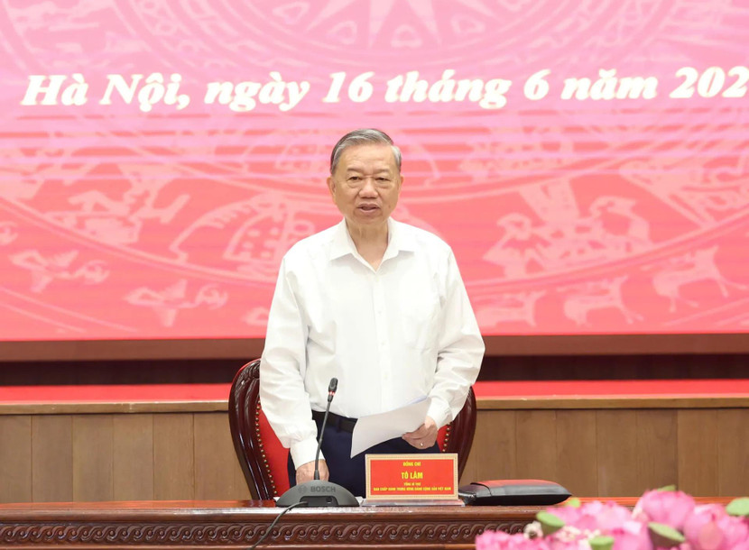 Tổng Bí thư Tô Lâm phát biểu