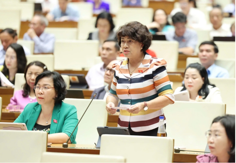 Đại biểu Nguyễn Thị Lệ Thủy (đoàn Bến Tre) chất vấn Đại biểu Nguyễn Thị Lệ Thủy (đoàn Bến Tre) chất vấn