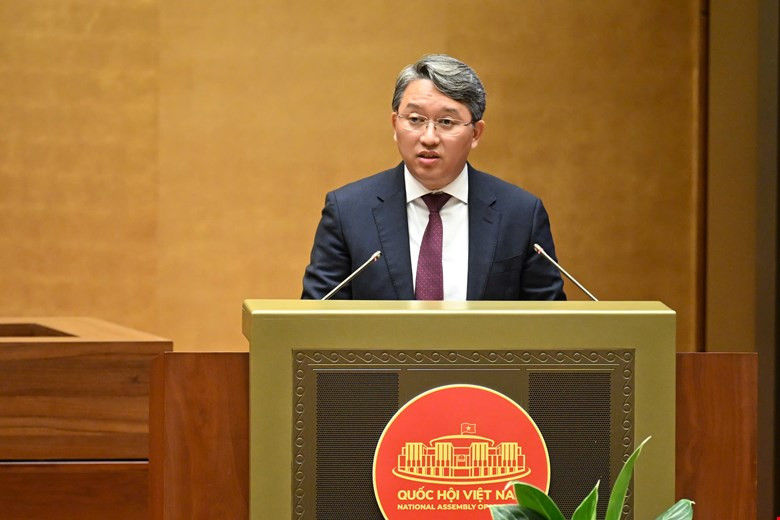 Bộ trưởng Bộ Tư pháp Nguyễn Hải Ninh phát biểu Bộ trưởng Bộ Tư pháp Nguyễn Hải Ninh phát biểu