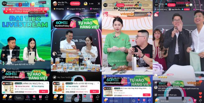 Các phiên livestream bán hàng có sự tham gia của người nổi tiếng thu hút hàng chục triệu lượt xem Các phiên livestream bán hàng có sự tham gia của người nổi tiếng thu hút hàng chục triệu lượt xem