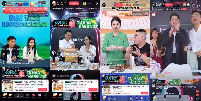 Các phiên livestream bán hàng có sự tham gia của người nổi tiếng thu hút hàng chục triệu lượt xem