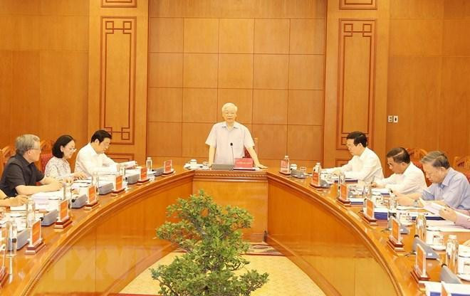 Tổng Bí thư Nguyễn Phú Trọng phát biểu chỉ đạo cuộc họp