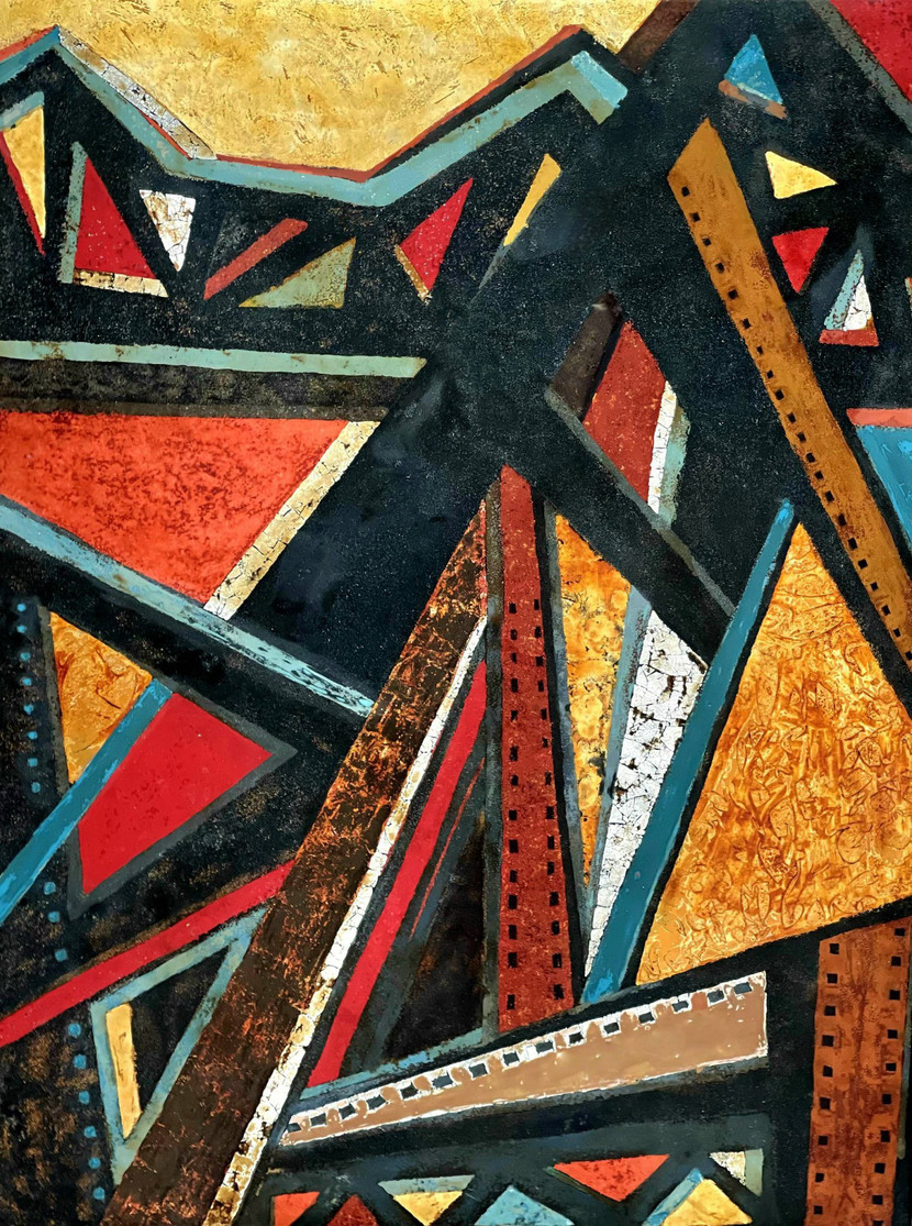 "Mảnh". Hoàng Long ( sơn mài)