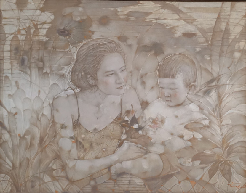 "Vườn xưa". Hoạ sĩ Nguyễn Duy Tùng ( sơn dầu)