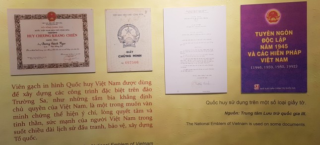 Quốc huy Việt Nam được sử dụng trên một số loại giấy tờ.