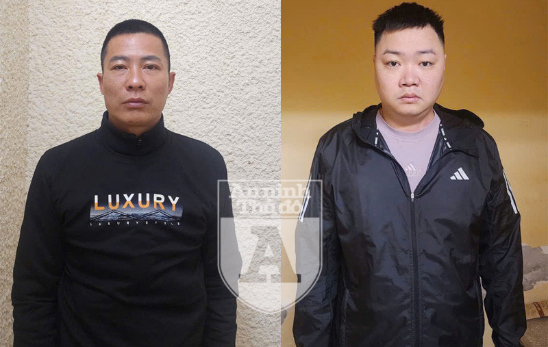 Đối tượng Nguyễn Văn Phong (trái) và Nguyễn Văn Nam cầm đầu đường dây đánh bạc lên tới 800 tỷ đồng