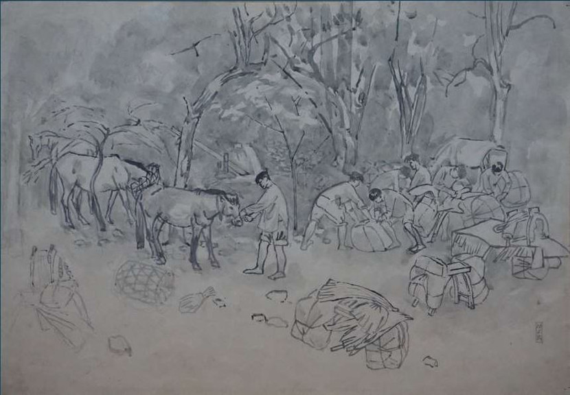 "Chuẩn bị đi chợ"-Tô Ngọc Vân, 1954 "Chuẩn bị đi chợ"-Tô Ngọc Vân, 1954