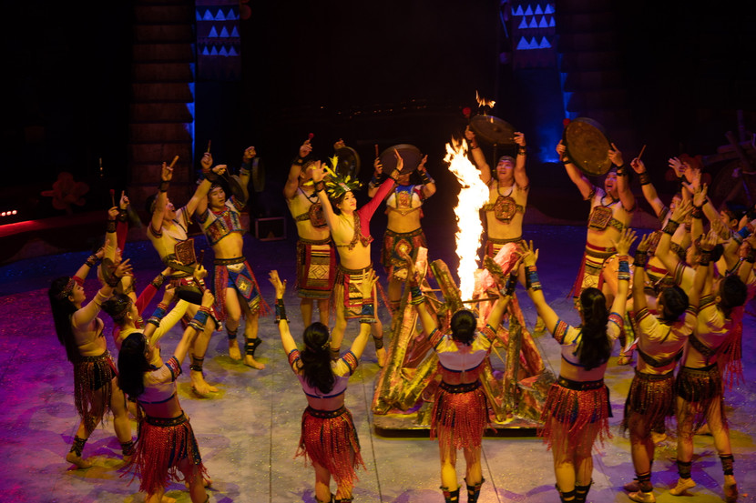 Một cảnh trong vở diễn "Lửa tình cao nguyên"