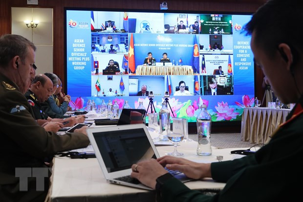 Trung tướng Vũ Chiến Thắng chủ trì Hội nghị trực tuyến Nhóm làm việc Quan chức Quốc phòng cấp cao ASEAN mở rộng (ADSOM+WG)