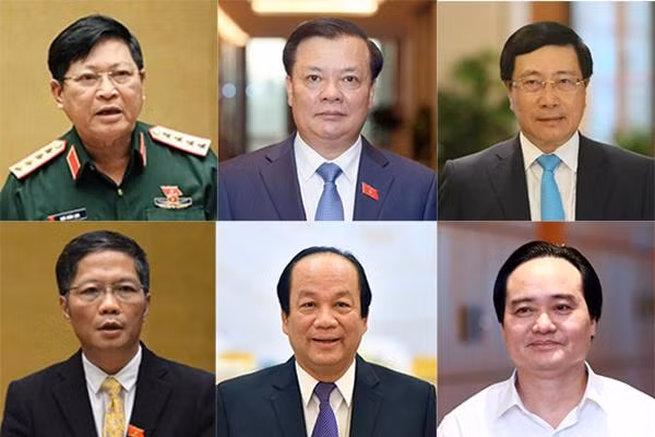 Một số Bộ trưởng được trình Quốc hội miễn nhiệm vào sáng nay Một số Bộ trưởng được trình Quốc hội miễn nhiệm vào sáng nay