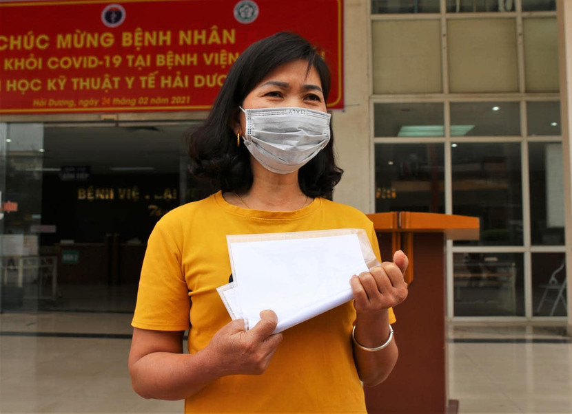 Một trong 13 bệnh nhân Covid-19 tại Hải Dương được công bố khỏi bệnh chiều 24-2 Một trong 13 bệnh nhân Covid-19 tại Hải Dương được công bố khỏi bệnh chiều 24-2